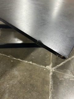 Black Wood Dining Table w/metal U style legs