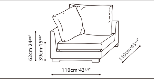 Easytime Sectional 68 x 81" w/chaise