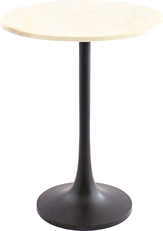 Metal / Marble 23"H accent table