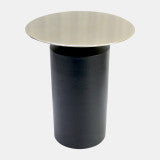 Metal 19" cylinder accent Table