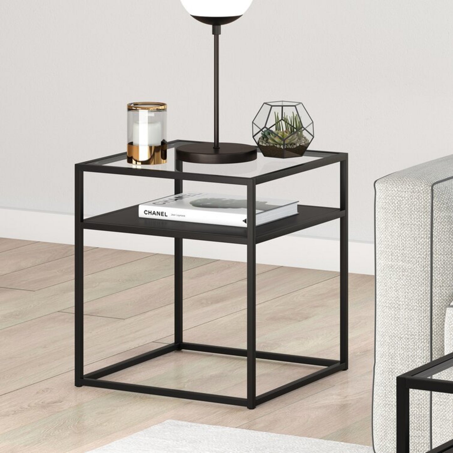 Duran Glass Frame End Table